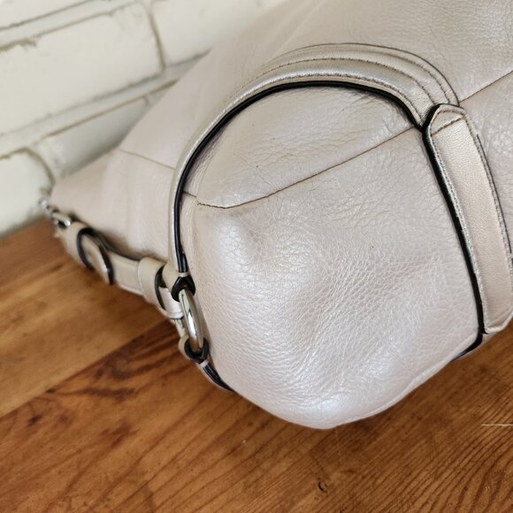 Euc Coach Metallic Leather Katarina Shimmer Satchel Tote Bag Purse - Picture 11 of 14